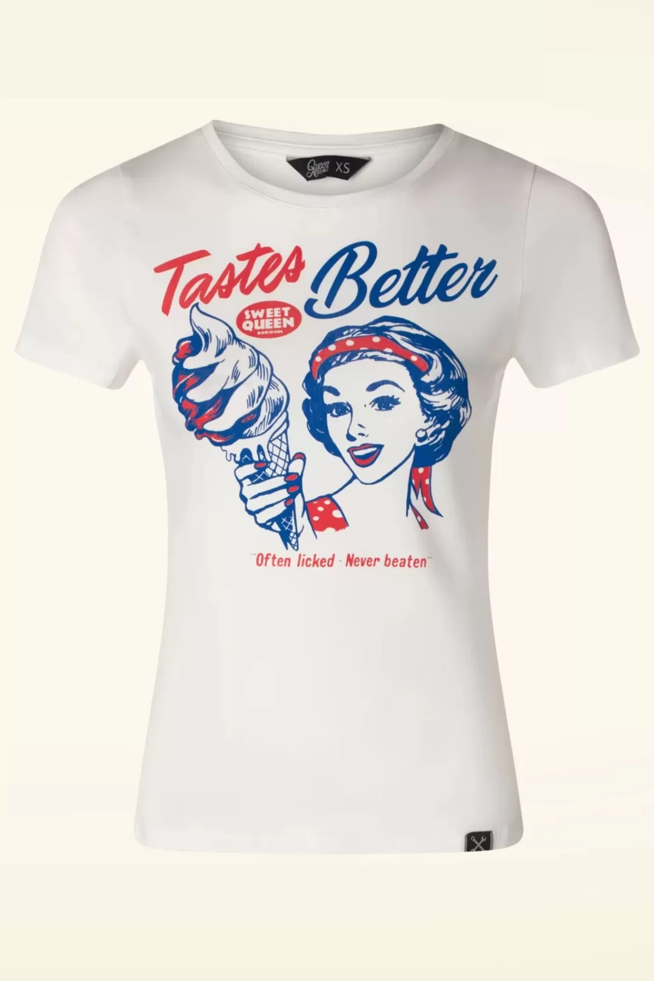 New Queen Kerosin Tastes Better T-Shirt In Gebrochenem Weis