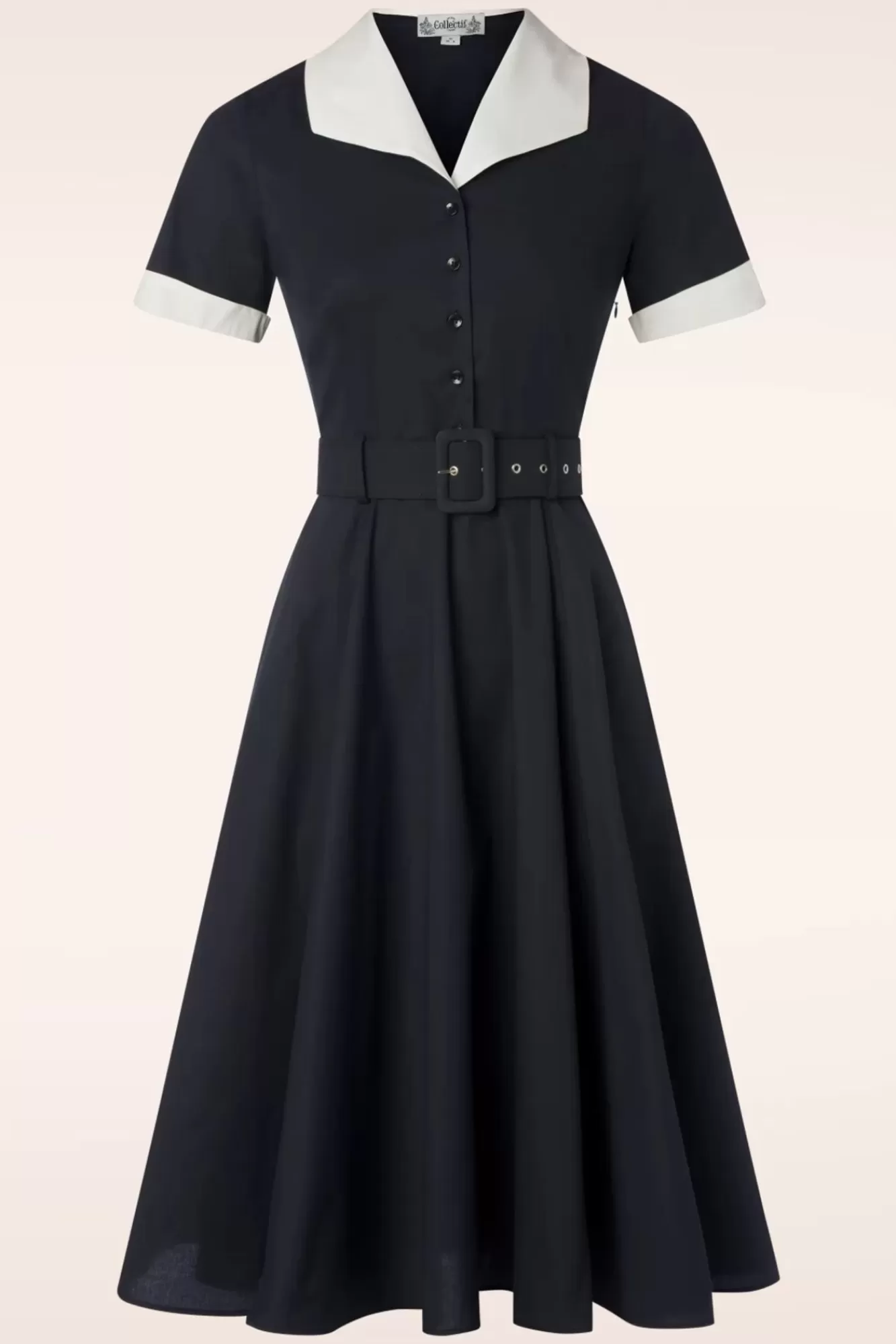 Online Collectif Clothing Taylor Swing Kleid In Schwarz