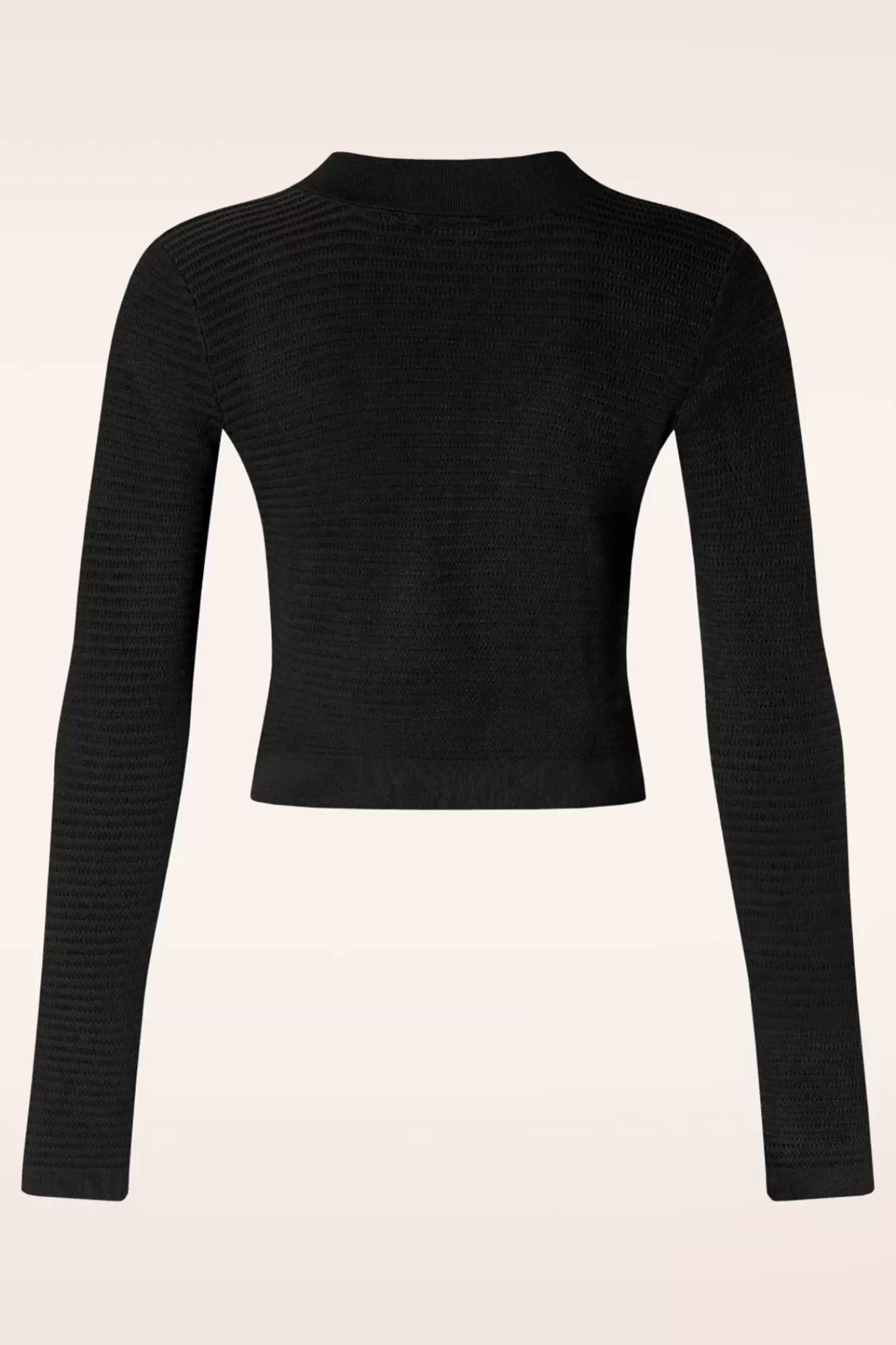 Discount Vixen Textured Strick Crop Strickjacke In Schwarz