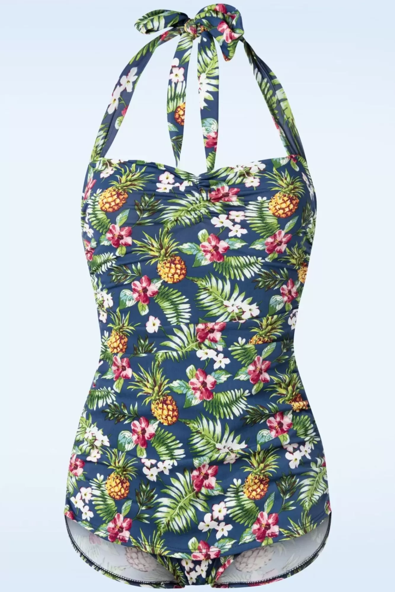 Outlet Esther Williams Tropical One Piece Neckholder Badeanzug In Blau