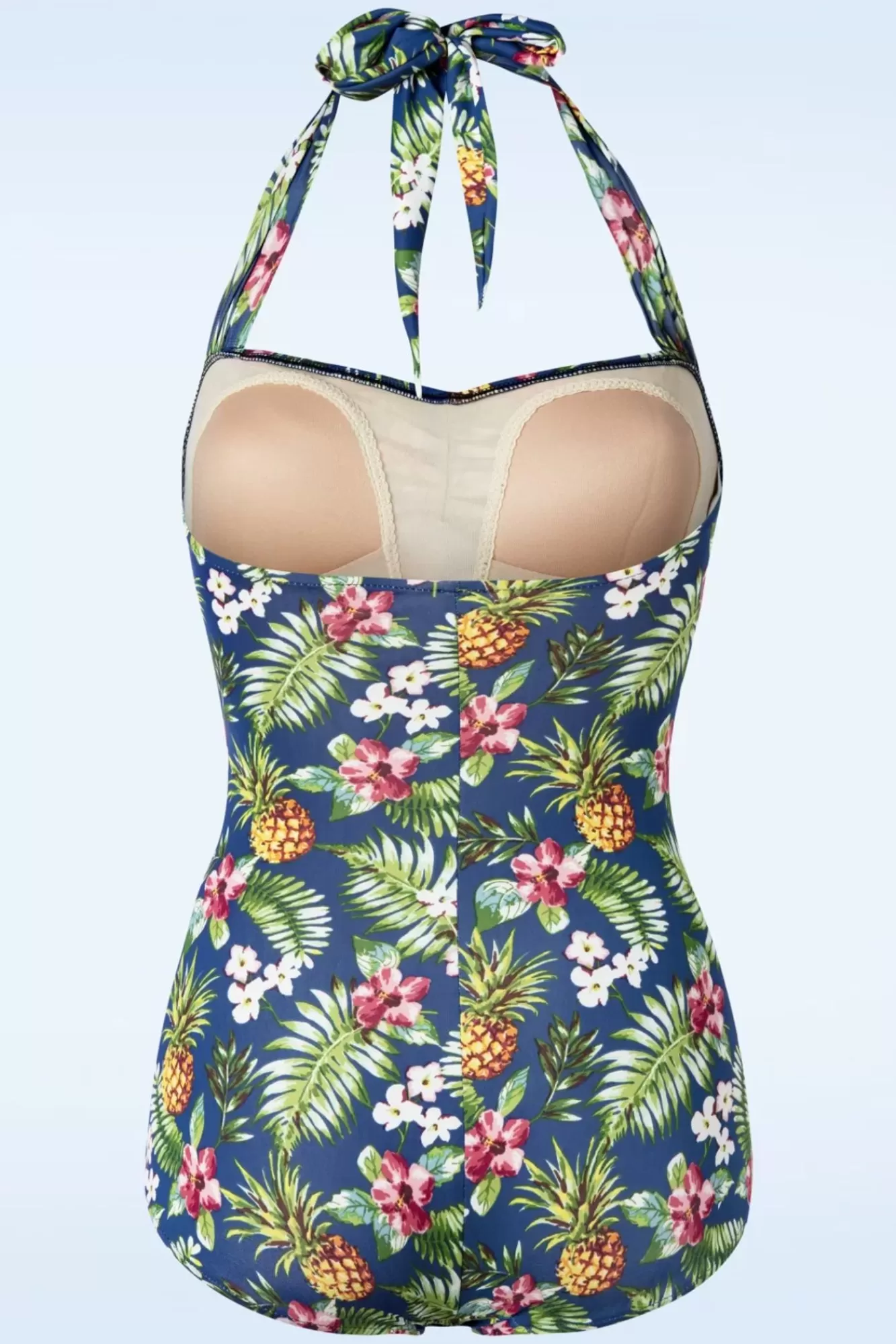 Outlet Esther Williams Tropical One Piece Neckholder Badeanzug In Blau