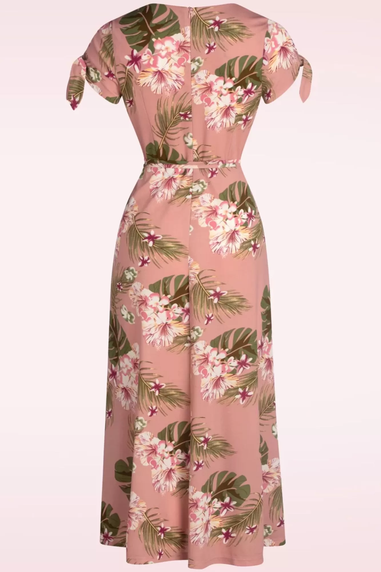 Best Vixen Tropisches Blumen Midi Kleid In Pink