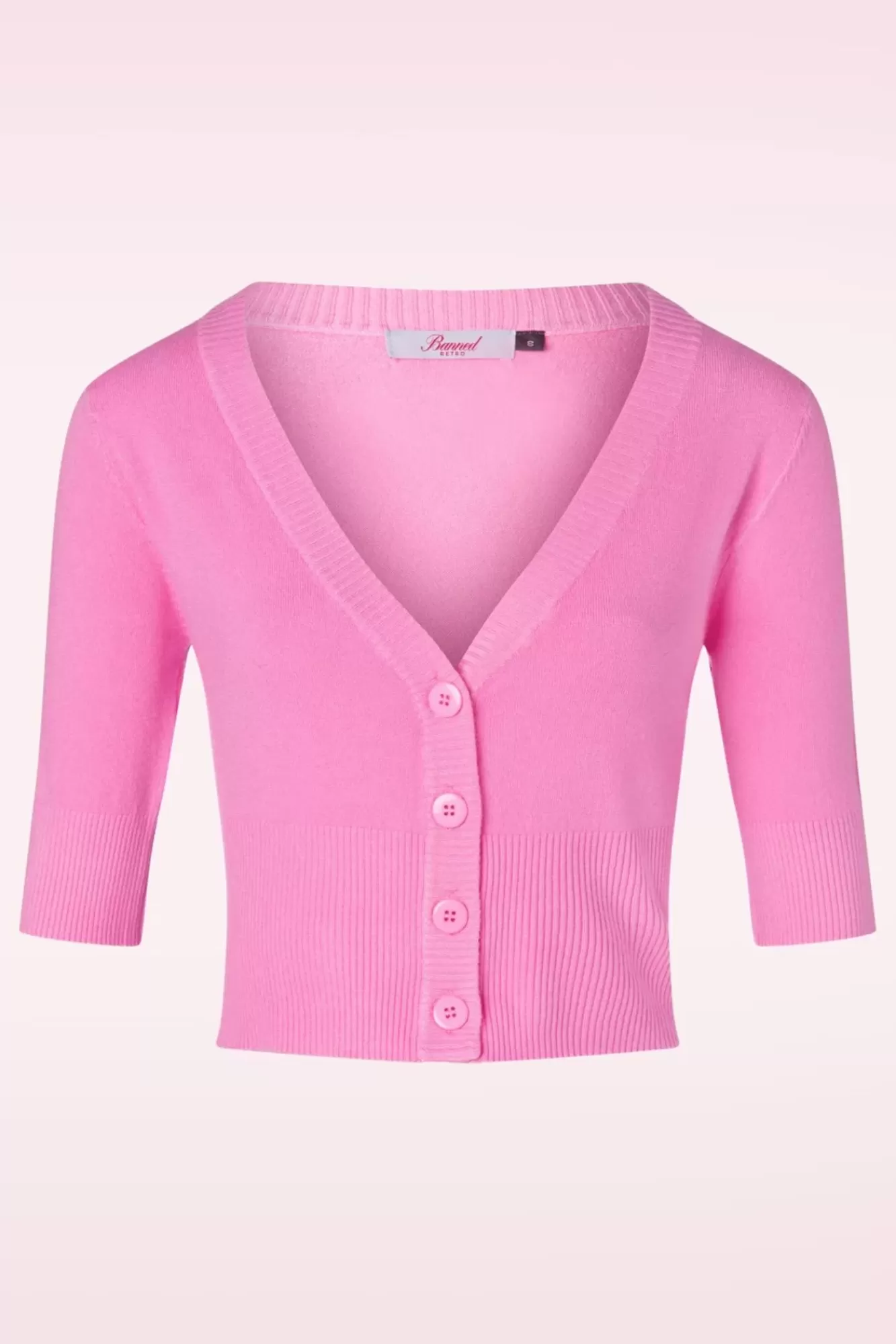 Fashion Banned Retro Uberladener Cardigan In Bubblegum Pink