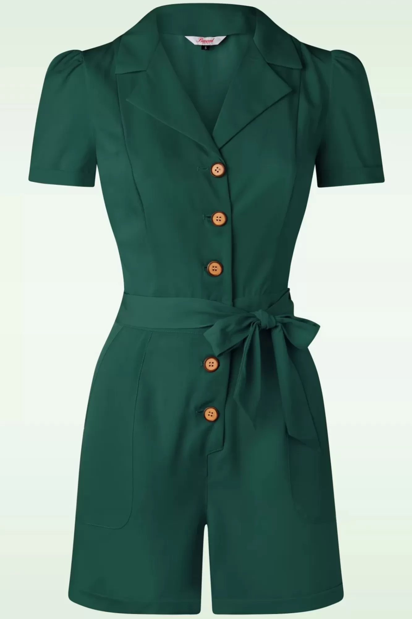 Best Sale Banned Retro Viola Playsuit In Dunkelgrun