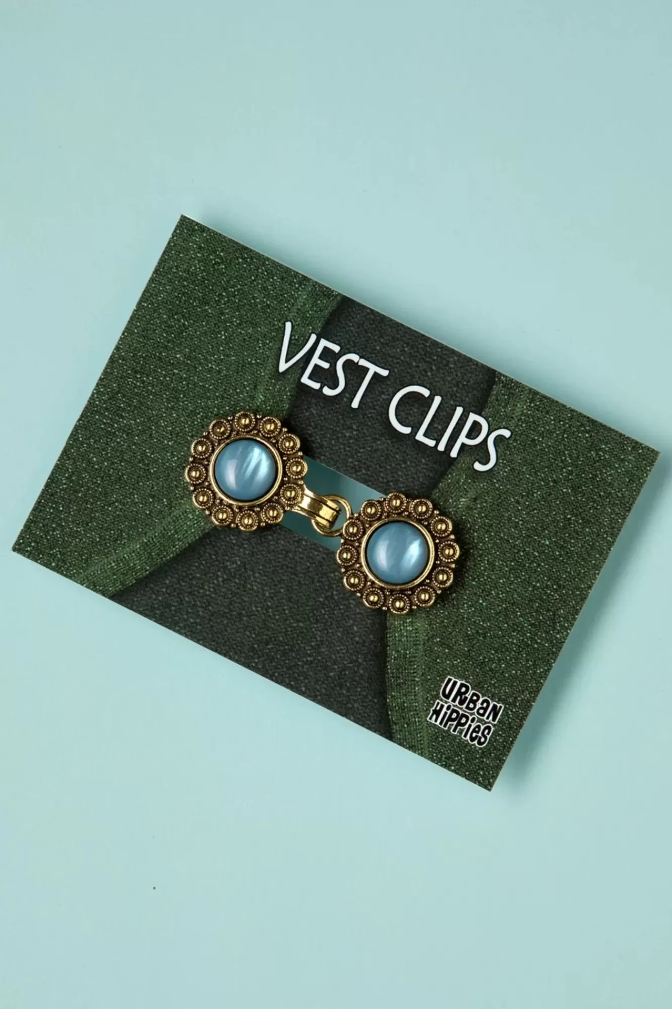 Hot Urban Hippies Weste Clips In Gold Und Fjord Blau