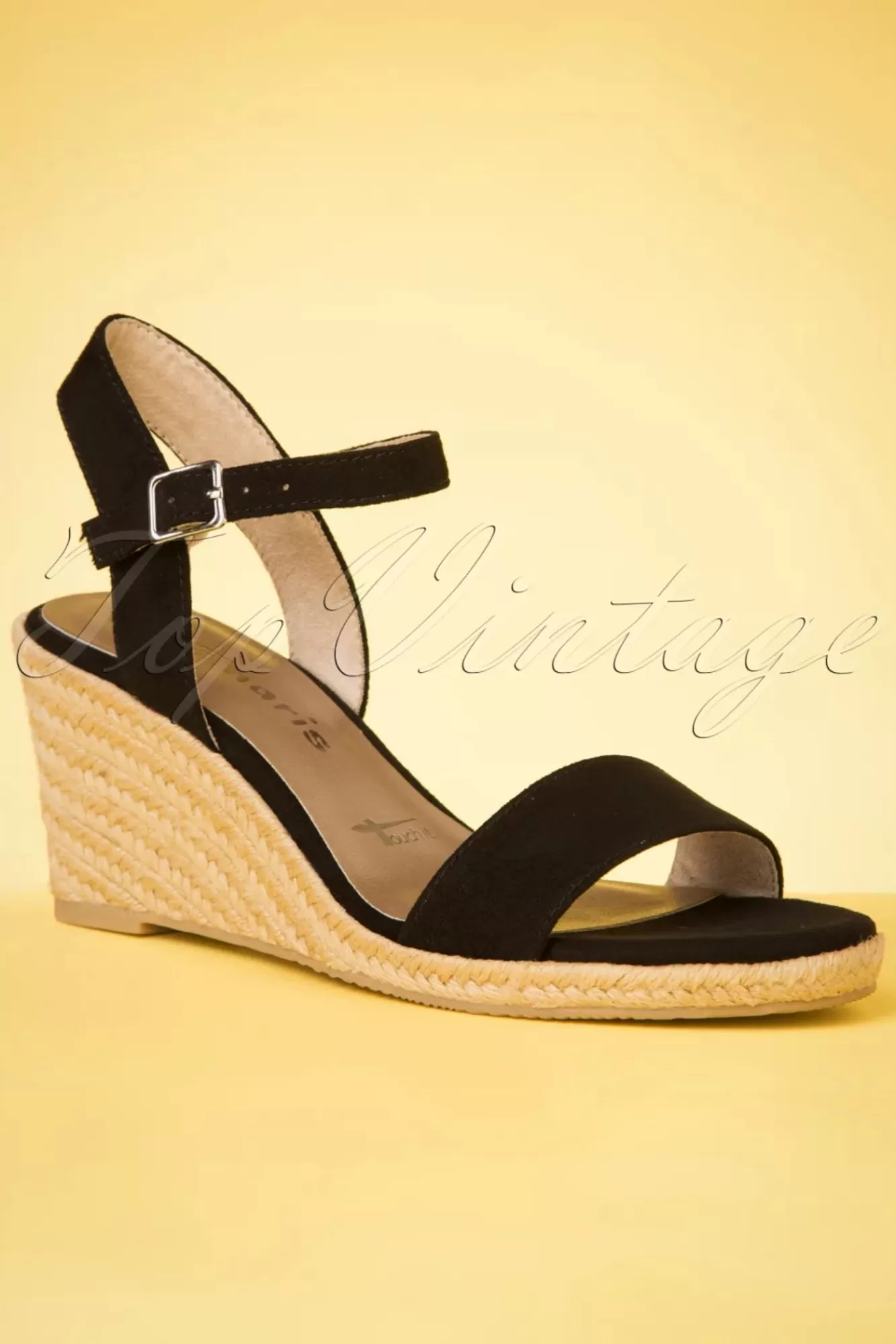 Store Tamaris Winnie Wedges In Schwarz