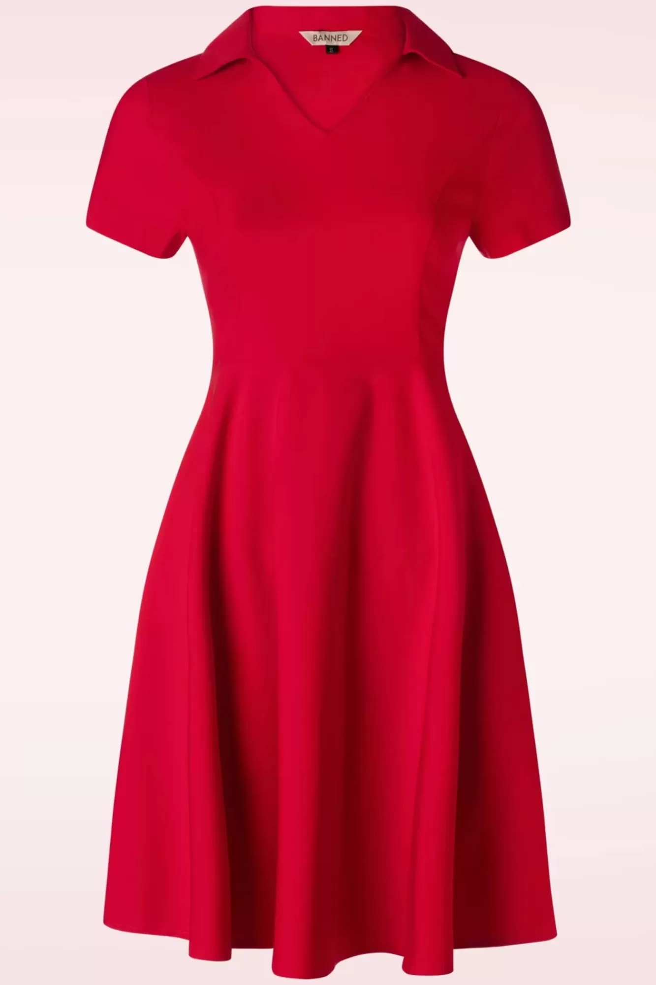 Discount Banned Retro Wonder Fit And Flare Swing Kleid In Rot