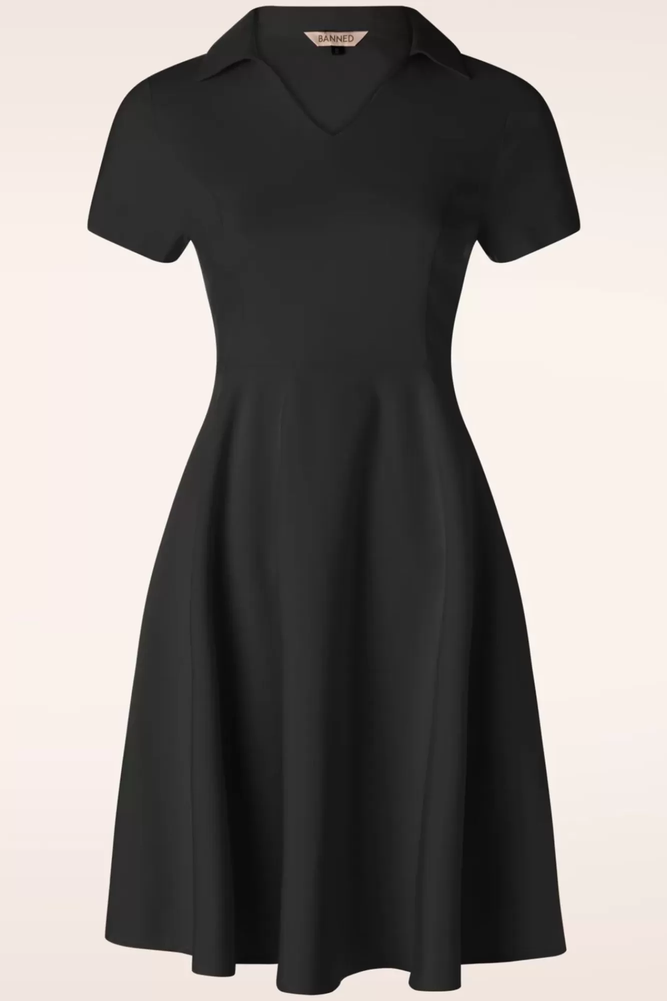 Online Banned Retro Wonder Fit And Flare Swing Kleid In Schwarz